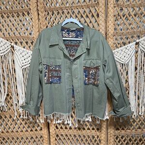 Printed back UTILITY JACKET